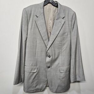 Eli Thomas Corneliani Blazer Men Size‎ 52R Grey Super Fine Wool 18,25 Microns